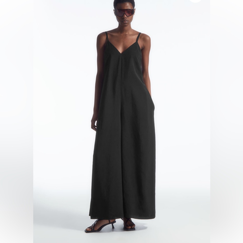 COS V—Neck Wide Leg Jumpsuit